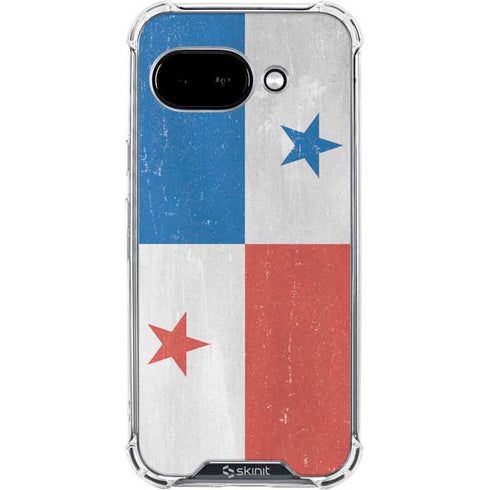 Panama Flag Distressed Google Pixel 9a Clear Case